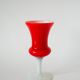 Orange-red opaline vase, 1960, 23 x 11 cm