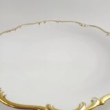 Large antique hollow plate in gilded porcelain – Tirschenreuth, Bavaria –