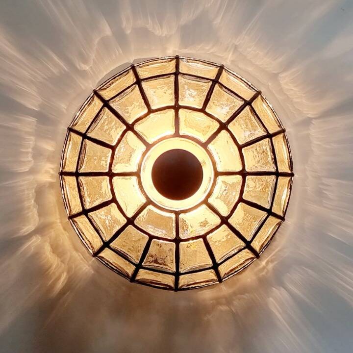 Mid-Century Glass Flush Mount from Limburg, Germany, 1960s