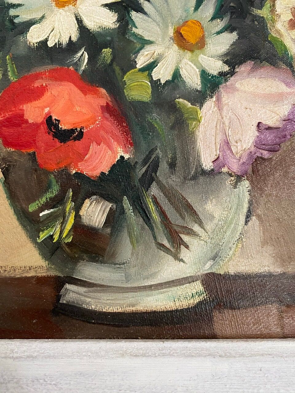 Painting, still life with wildflowers by surgeon 20th century