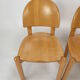 Set of 4 oak wood dining chairs, 1980s