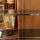 Design shelf Roche Bobois, chromed metal and smoked glass