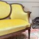Banquette, canapé en bois naturel de style louis xvi xix eme siècle