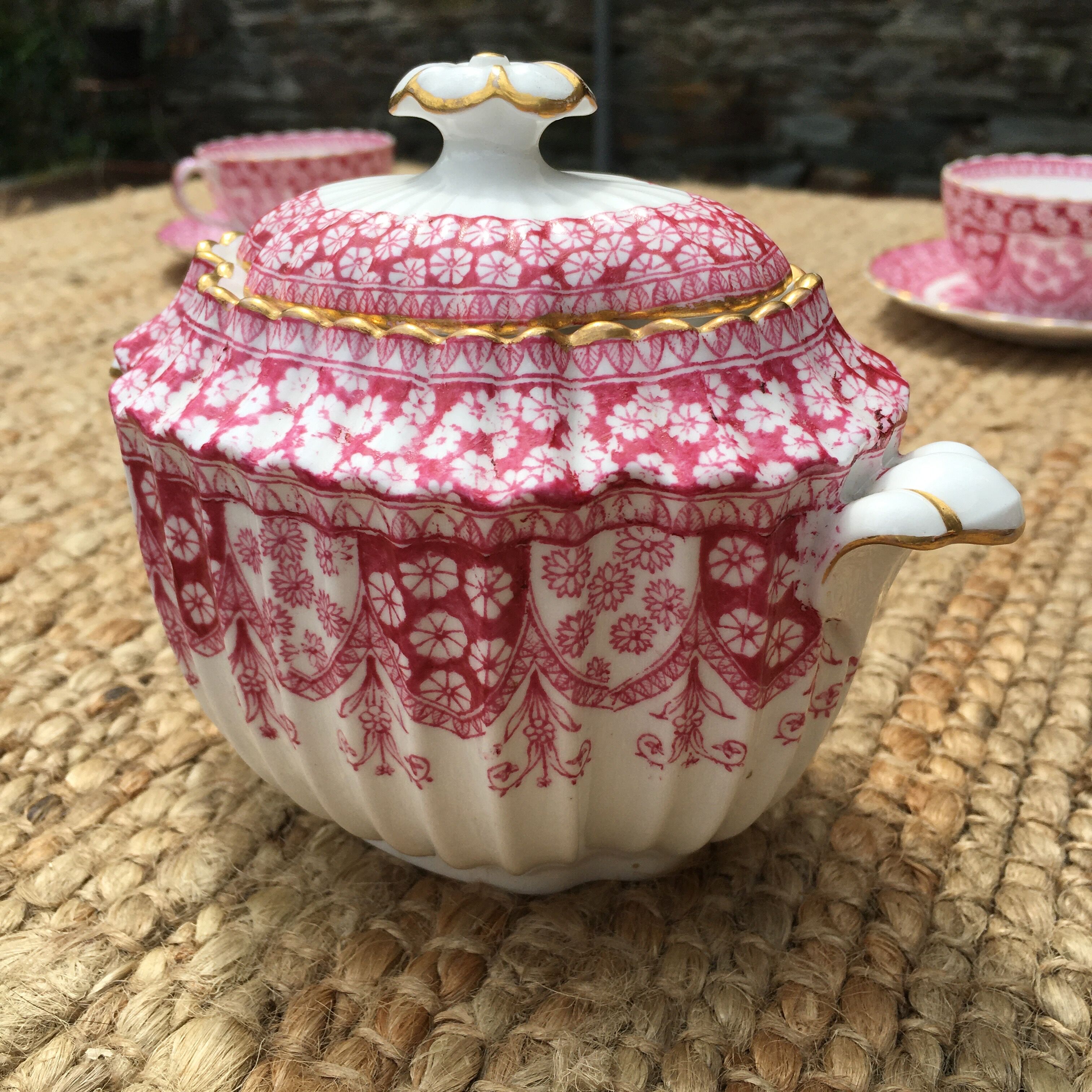 19th century English porcelain tea service