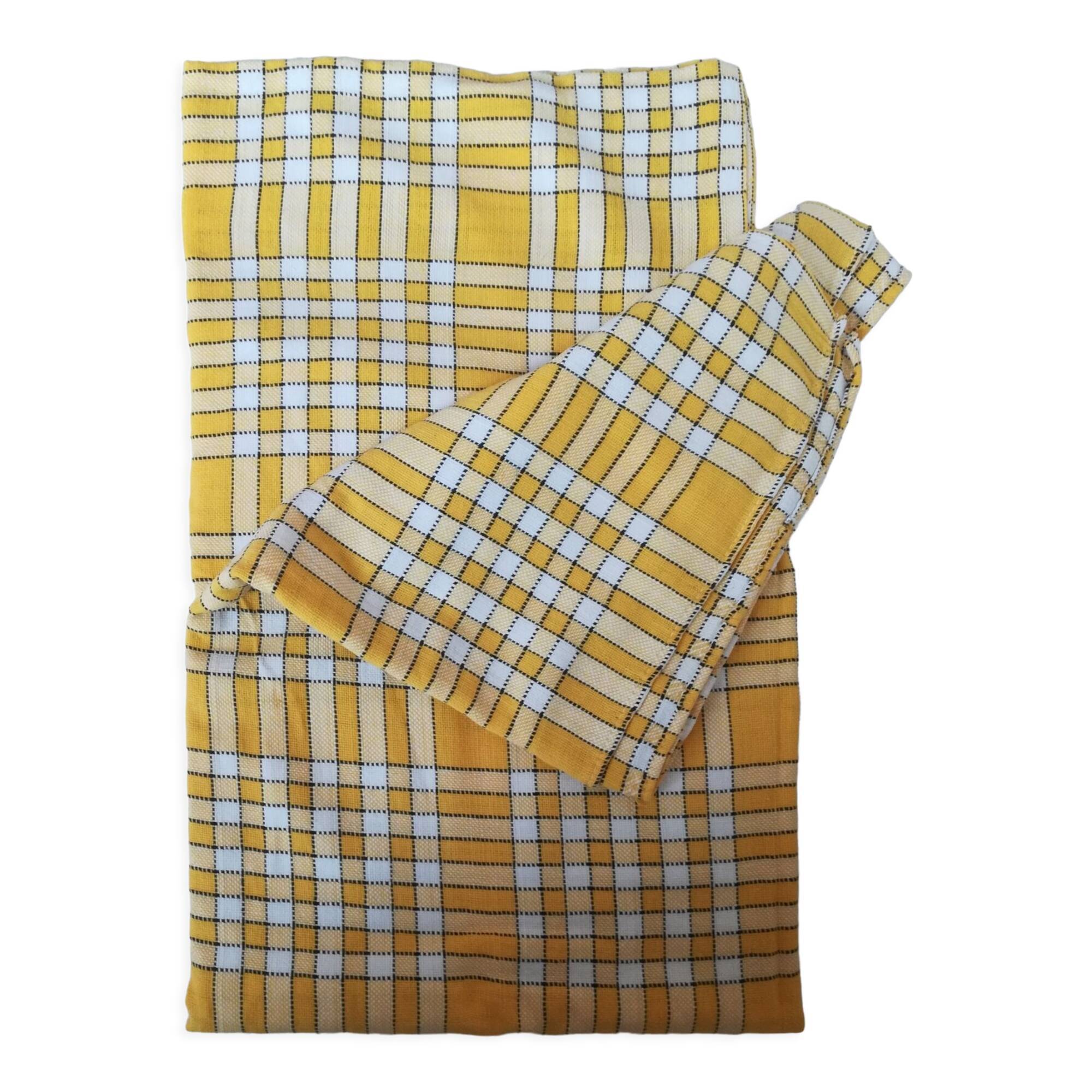 Vintage gingham tablecloth