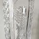 Vintage vase with flared neck in cut crystal - Decorated with geometric patterns / diamond braces