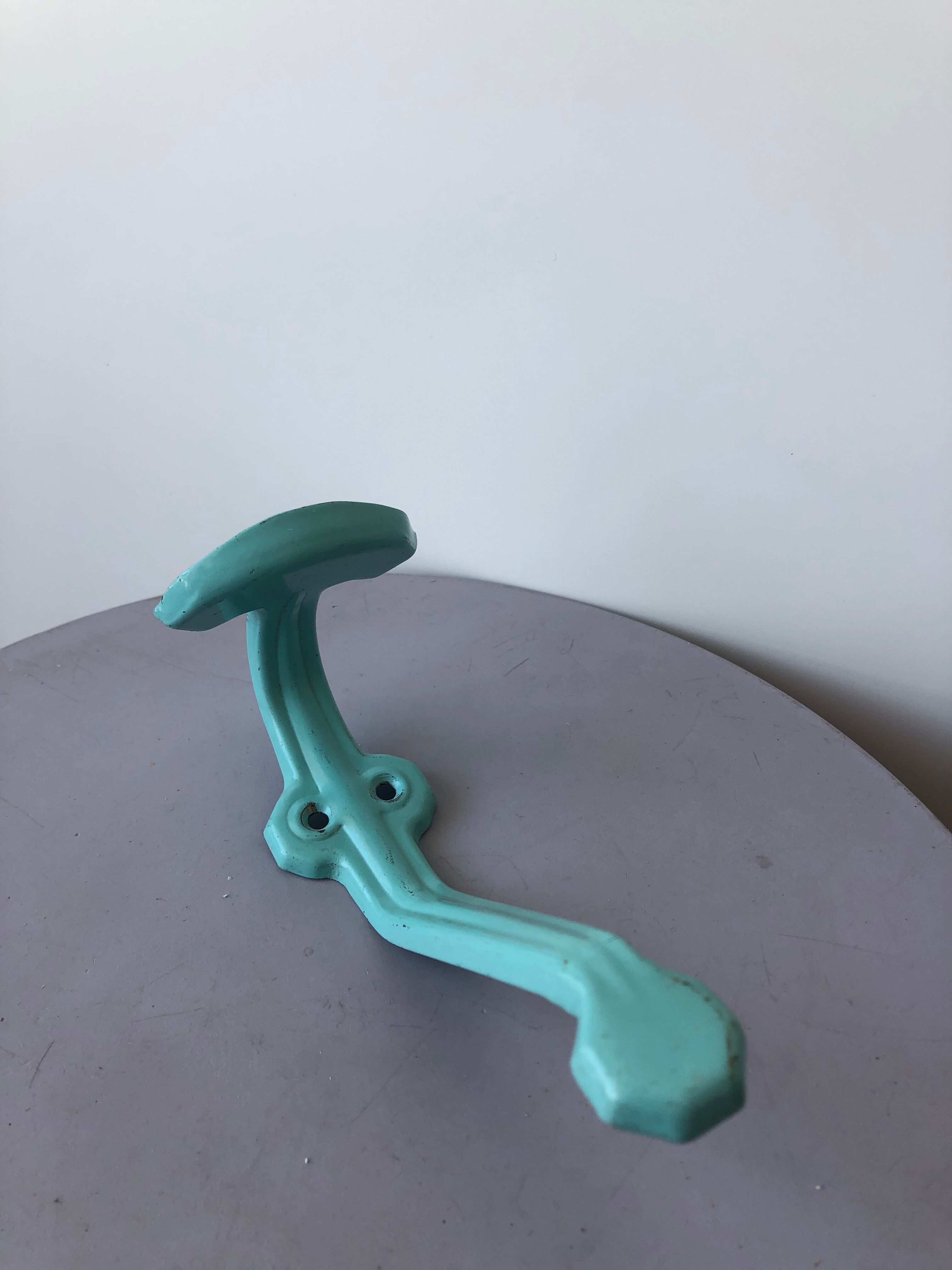 Vintage enamelled metal hook