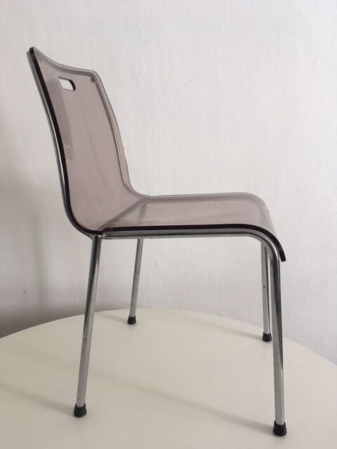 Set of 4 plexiglass chairs