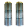 Murano glass Tronchi wall lights in grey and light blue by Simoeng, set of 2