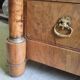 Commode 4 tiroirs style Empire en noyer blond, XIXème siècle