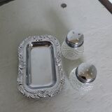 Salt shaker and pineapple shaped pepper