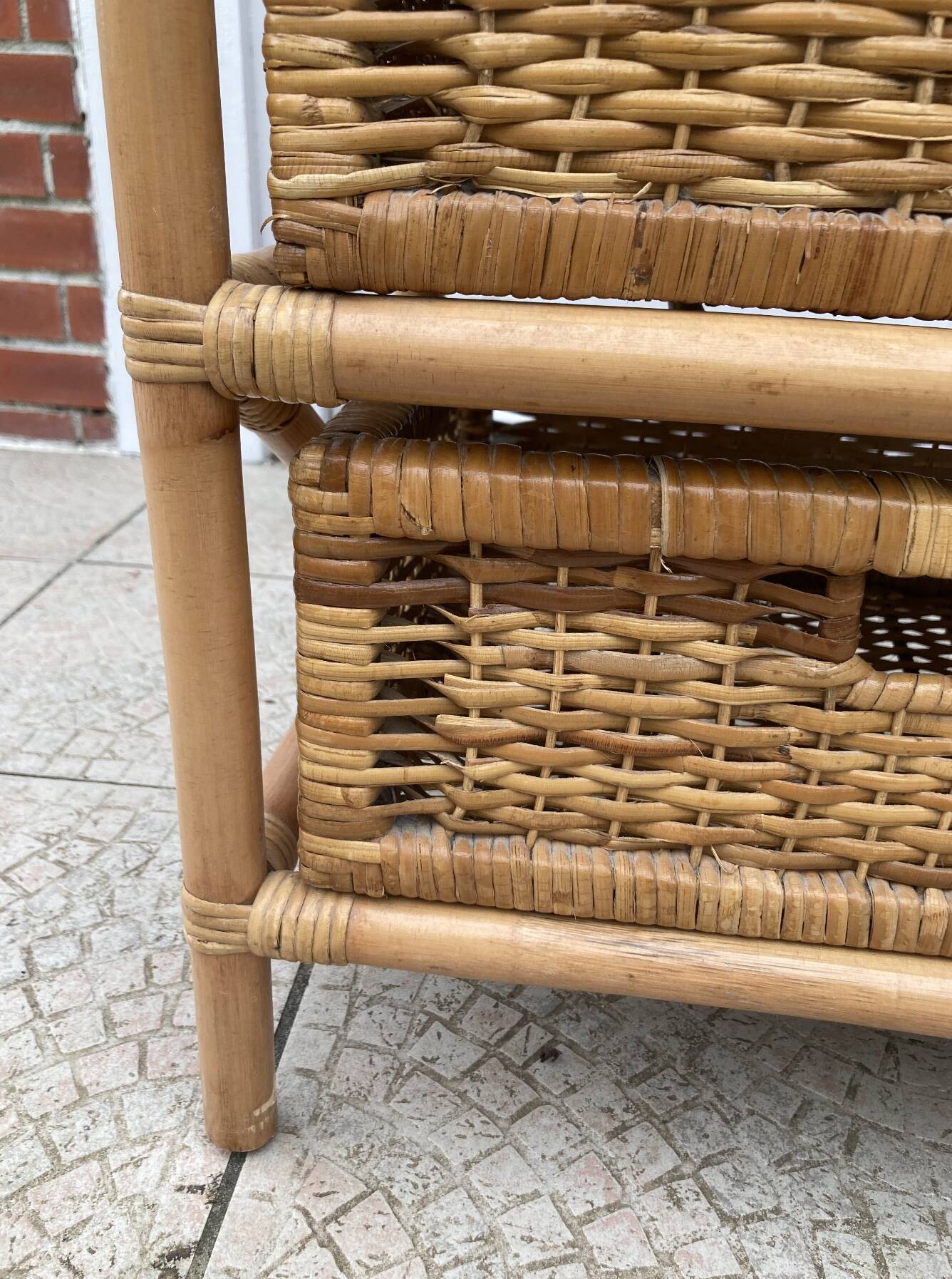 Vintage rattan chiffonier