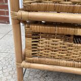 Vintage rattan chiffonier