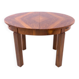 Oval Art Deco table from the 1940s, Poland. After renovation.