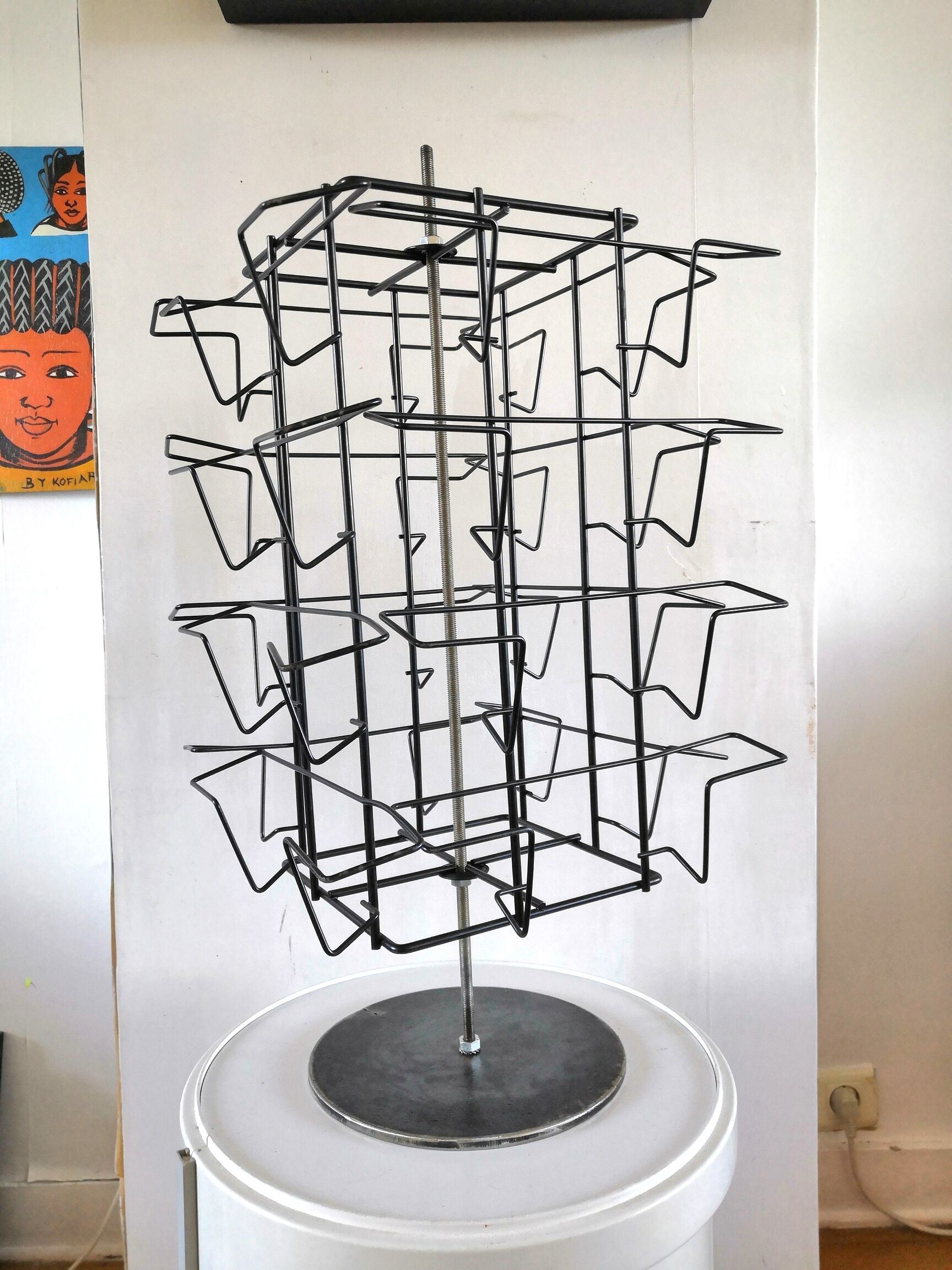 Display turnstile postcard holder design 60s