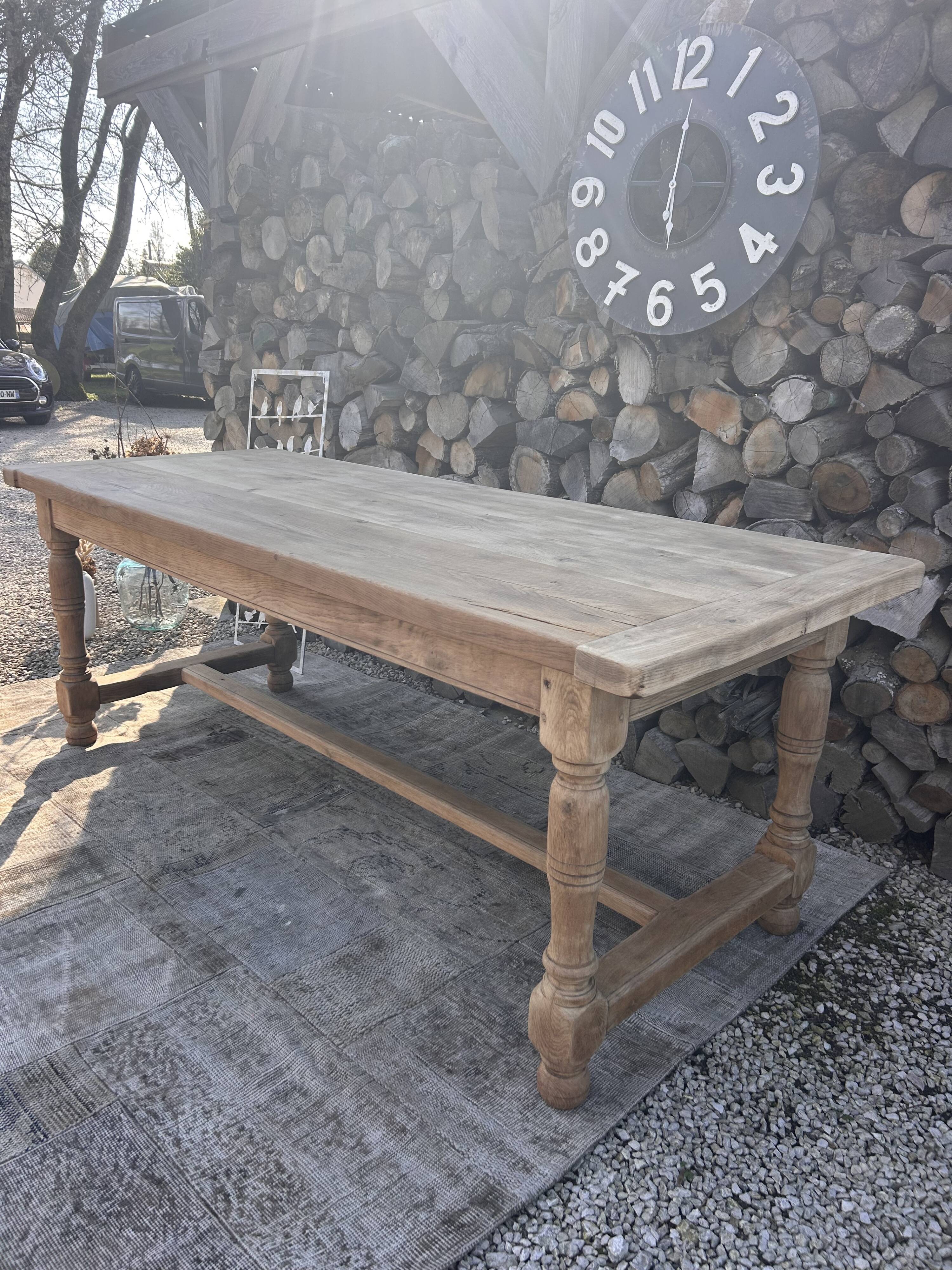 Renovated solid oak farmhouse table