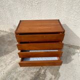 Paire de commodes vintage en bois