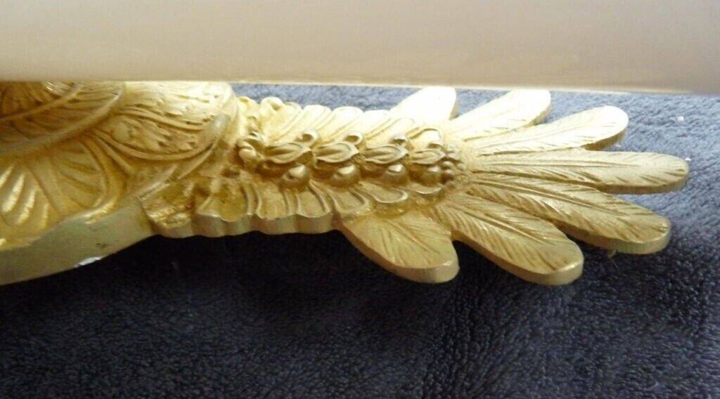 2 gilt bronze empire restoration porcelain wall lights sconces