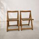 Paire de chaises pliantes cannage vintage