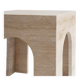 Table d'appoint en arc travertin