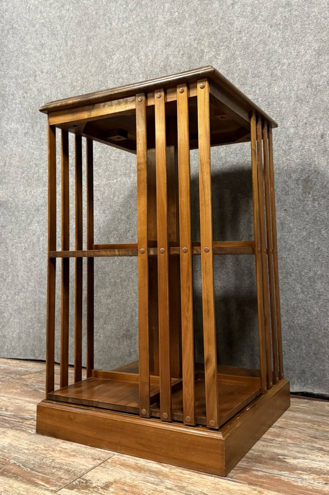 English mahogany revolving bookcase
