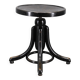 Tabouret de piano Thonet en bois courbé noir, Tchécoslovaquie, années 1930
