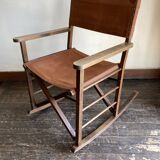 Pair of folding safari armchairs 1950