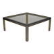 Italian chrome and gold coffee table, 1970s