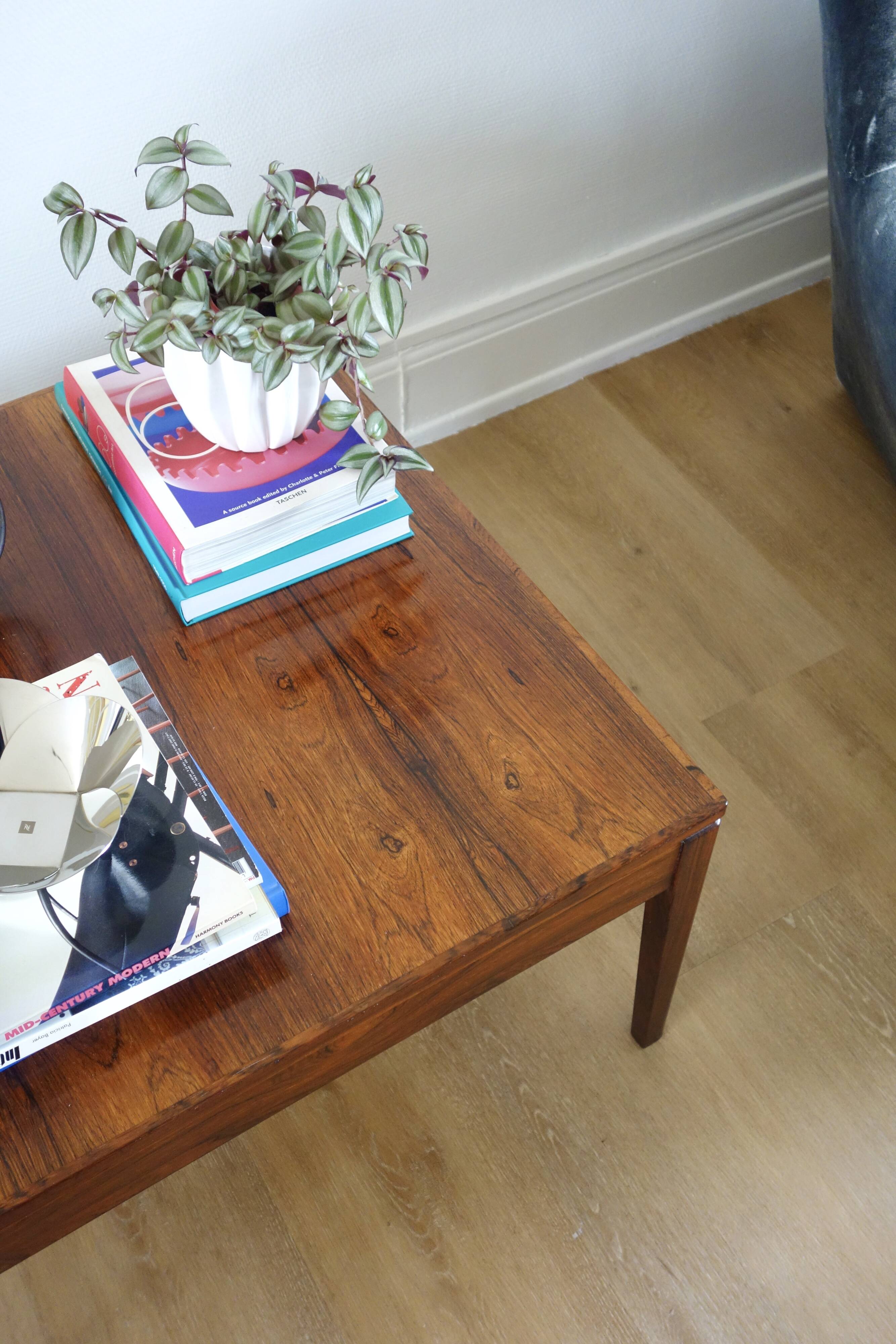 Scandinavian side table in rosewood, Denmark 1960s.