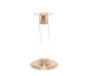Vintage set of brass and lucite candlesticks, 1970s