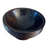 Small vintage turned solid wood bowl, Ø 9 cm