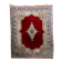 Antique Kerman Kork wool rug, open field medallion, crimson & navy, c. 1930s — 237 × 302 cm — 1C1280