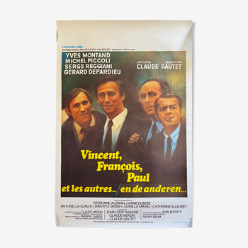Affiche cinéma originale "vincent, françois, paul et les autres" claude sautet 36x55cm 1974