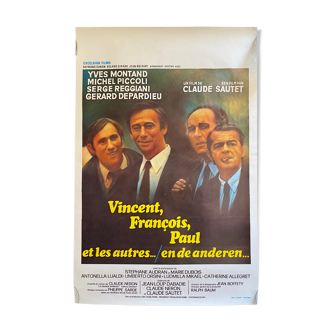Original cinema poster "Vincent, François, Paul and the others" Claude Sautet 36x55cm 1974
