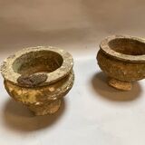 Pair C19th Soft Stone Urns