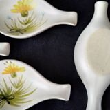 4 Ceramic Cups 60s Hand Decor