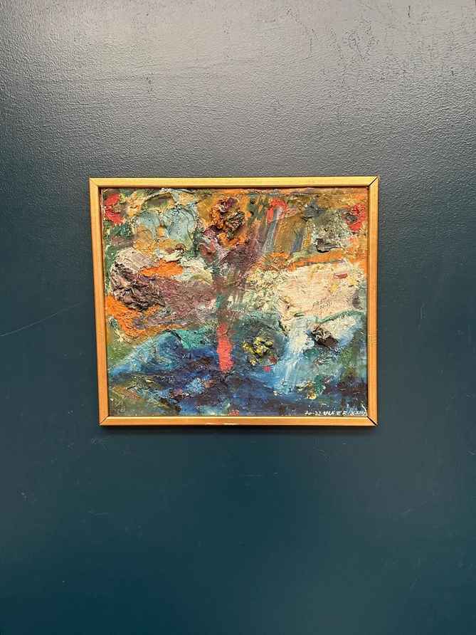 Original Swedish Oil on Panel – “Abstract Composition” by Ulf Eriksson