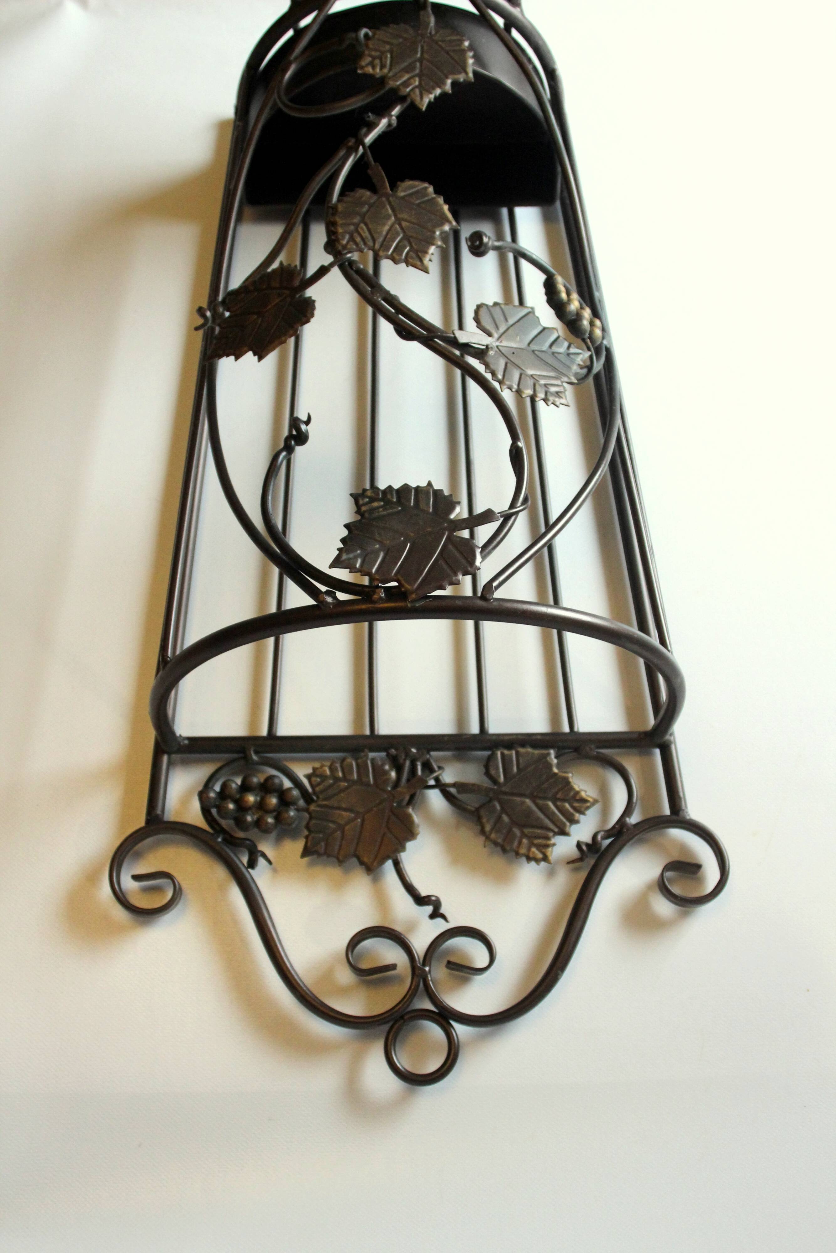 Handmade metal umbrella stand, darkbrown, vintage
