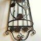 Handmade metal umbrella stand, darkbrown, vintage
