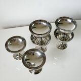 Set of 6 stainless steel ice cream and sorbet bowls on a stand - Remy Letang