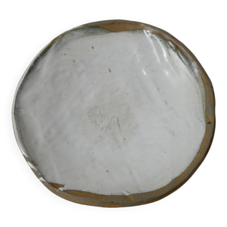 Enameled stoneware compote bowl