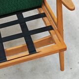 Pair of green-red boomerang armchairs by Antonin Suman for Ton (Thonet) 19