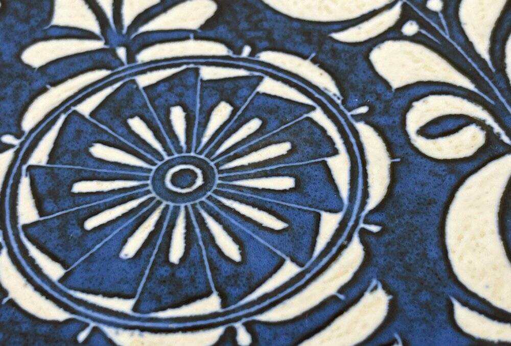 Mid-century German studio pottery wall plate by Thoms Keramik, 1960s.