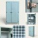 Mado 1940 blue/grey green kitchen cabinet buffet