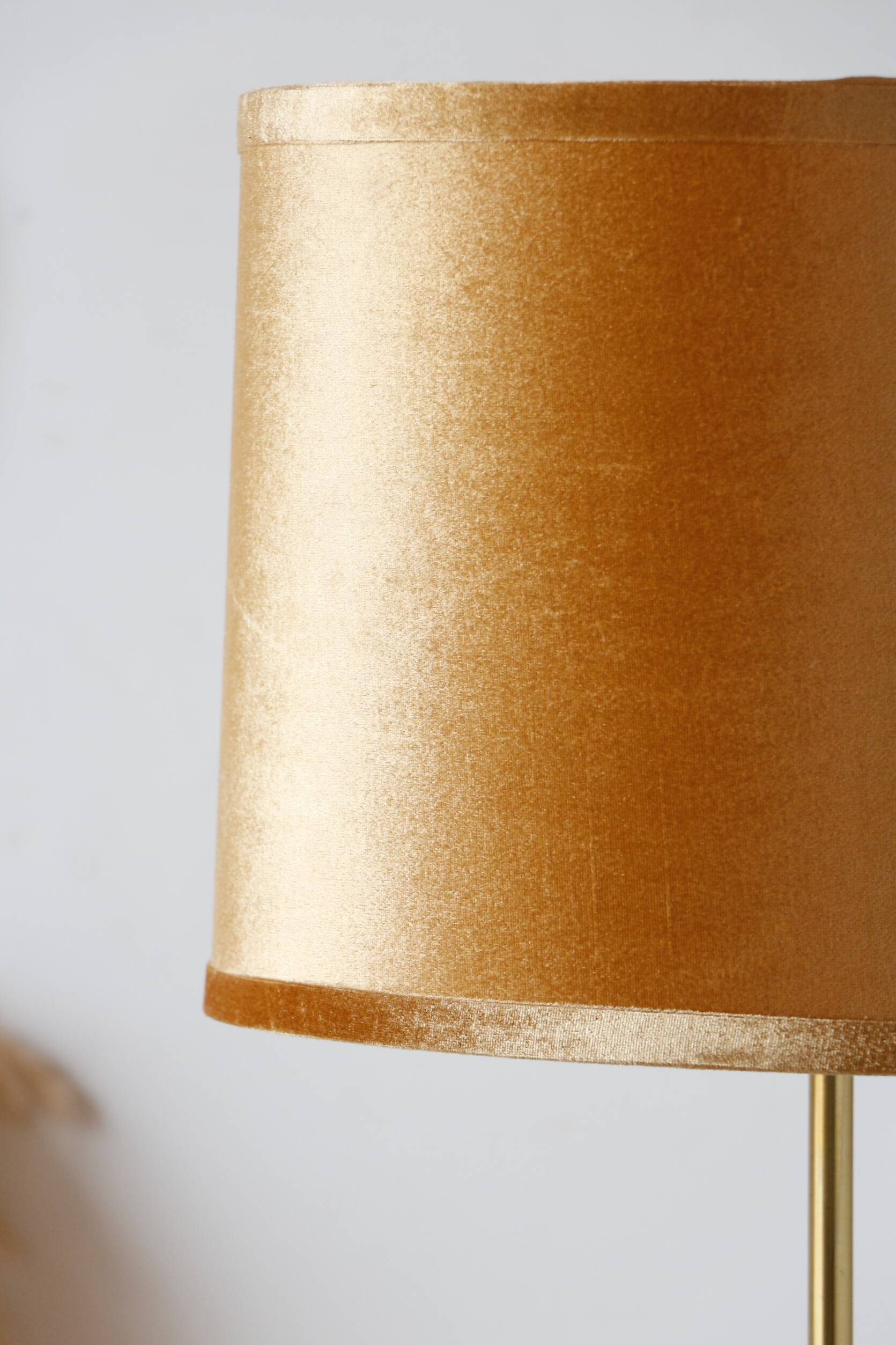 Teak and brass vintage Scandinavian floor lamp 1960 | Bakelite