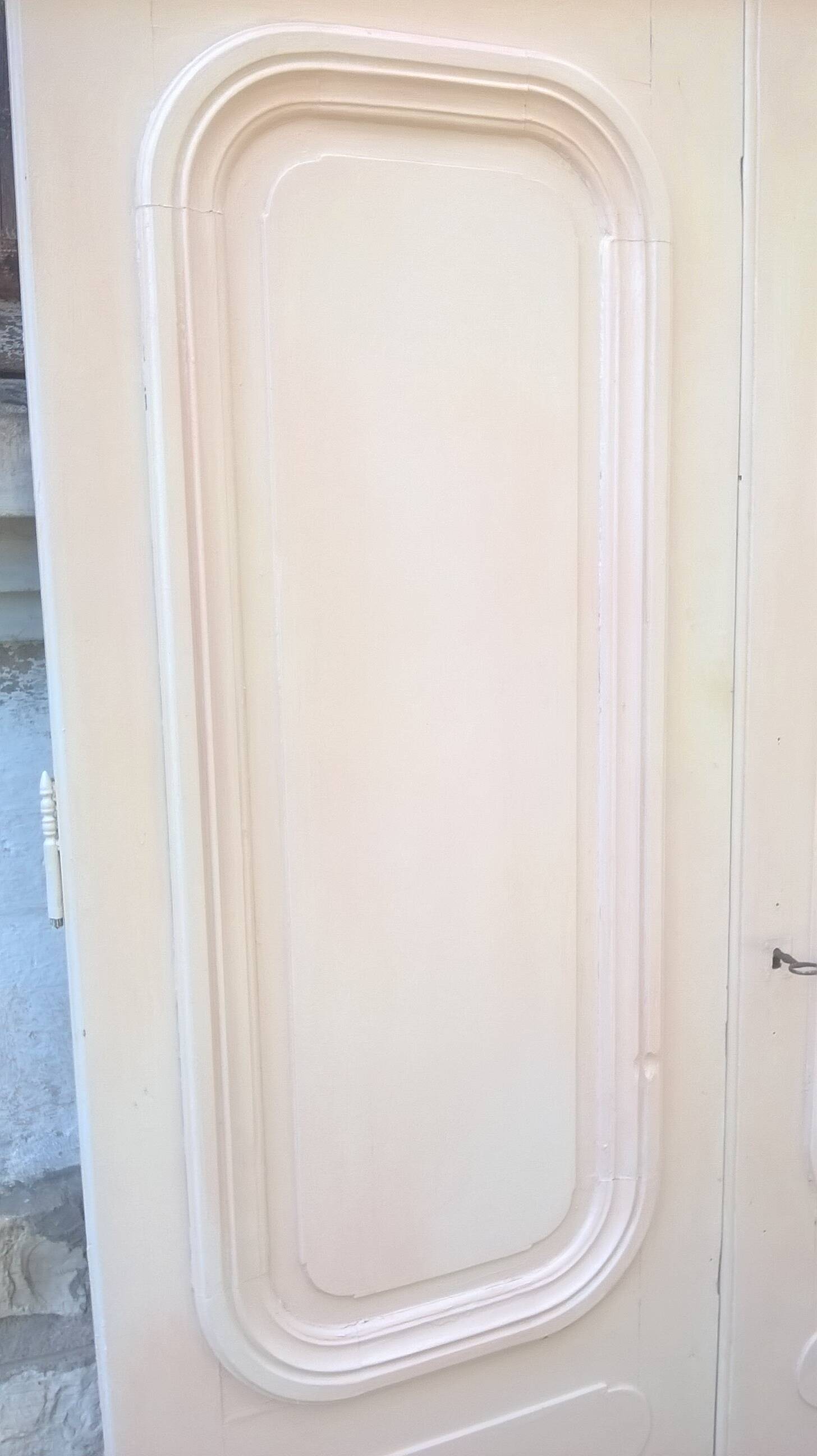 Set of large double old molded cupboard doors