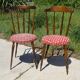 Chairs with splayed legs, vintage models