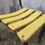 18 yellow metal bistro chairs