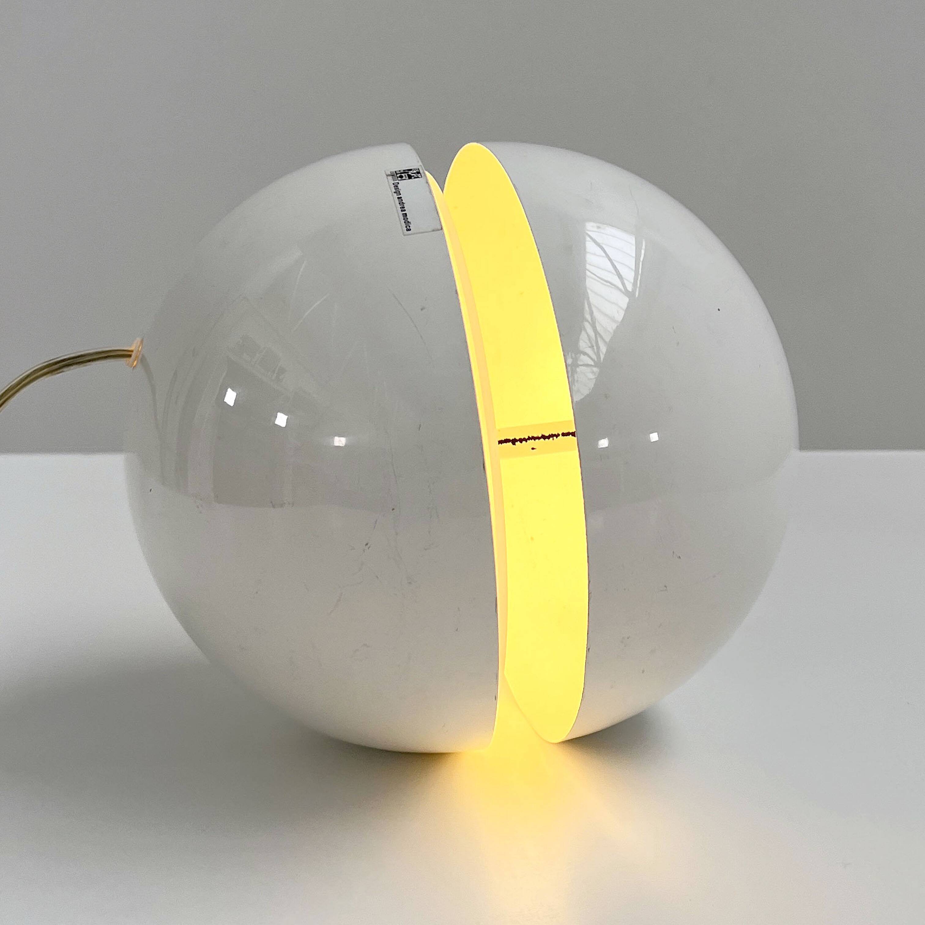 White Sphera Table Lamp by Andrea Modica for Lumess, 1970