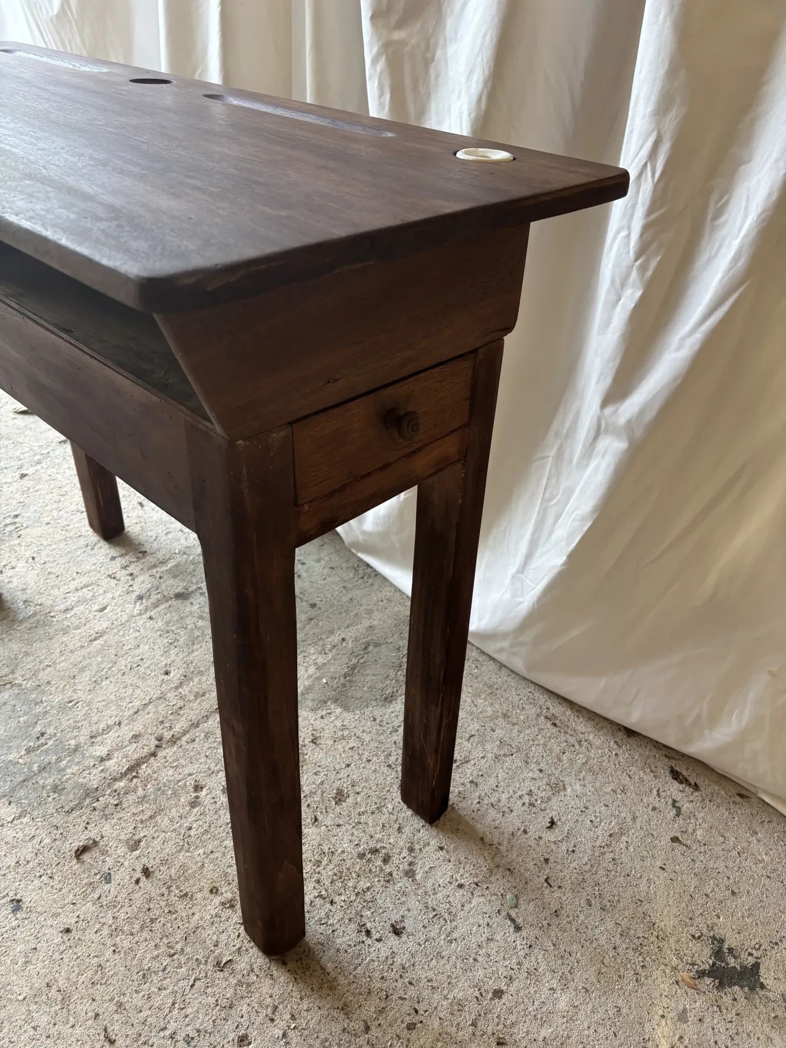 Dark wood secretary desk